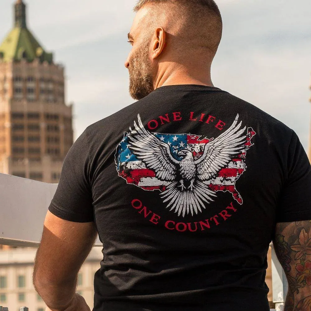 One Life One Country T-Shirt - Black