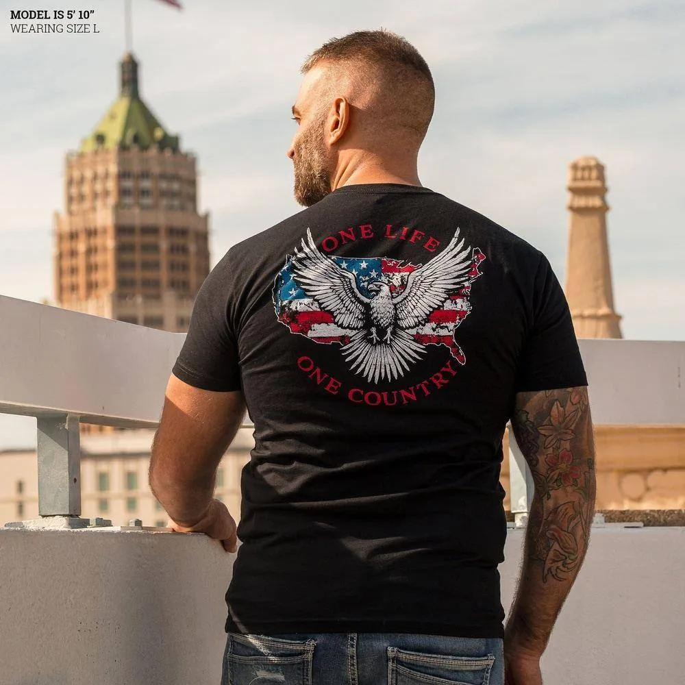 One Life One Country T-Shirt - Black