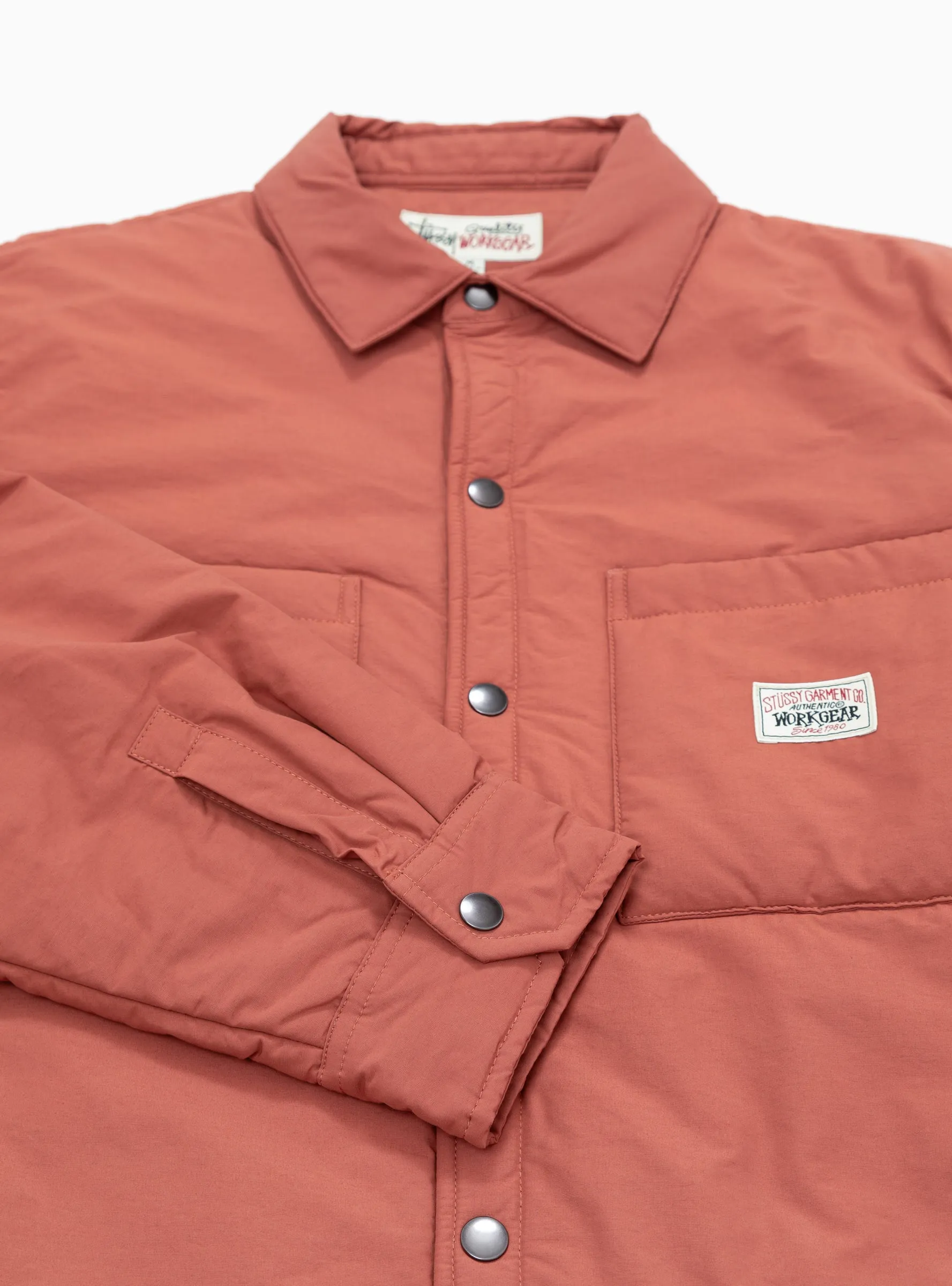 Padded Tech Over Shirt Brick Red