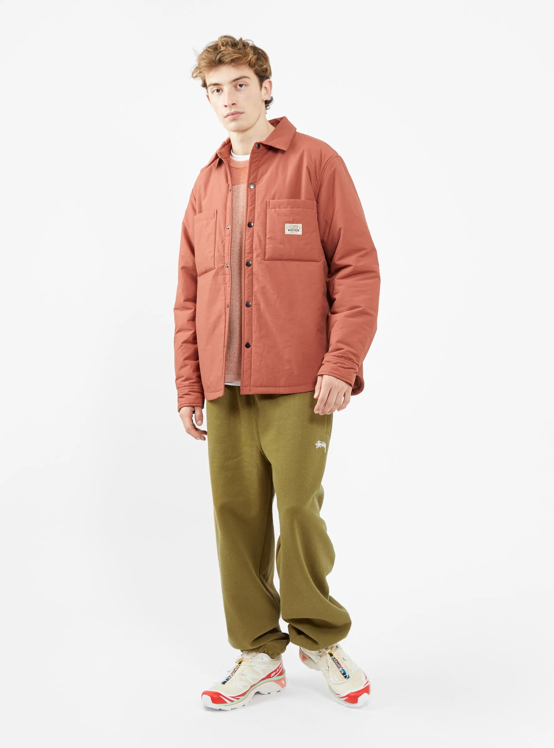Padded Tech Over Shirt Brick Red
