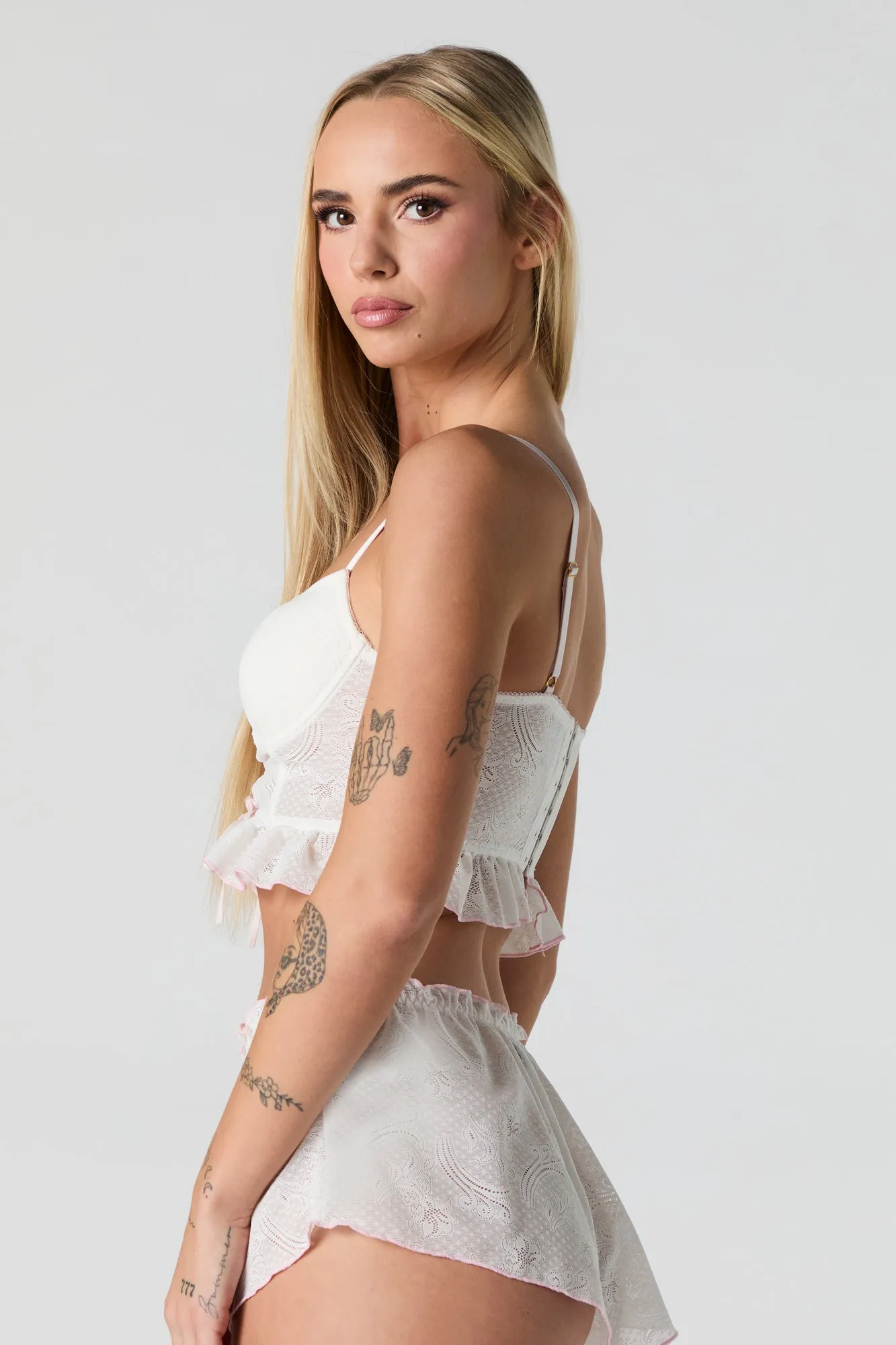 Paisley Eyelet Lingerie Pajama Tank