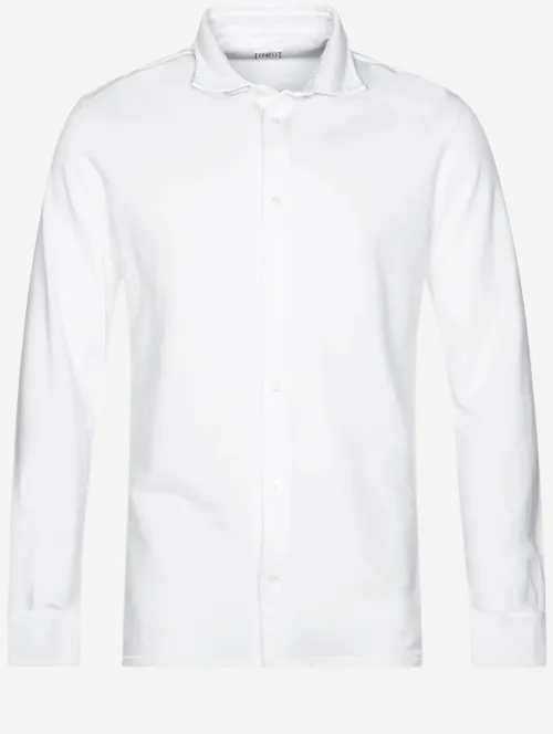 Piquet Giza Knitted Shirt White