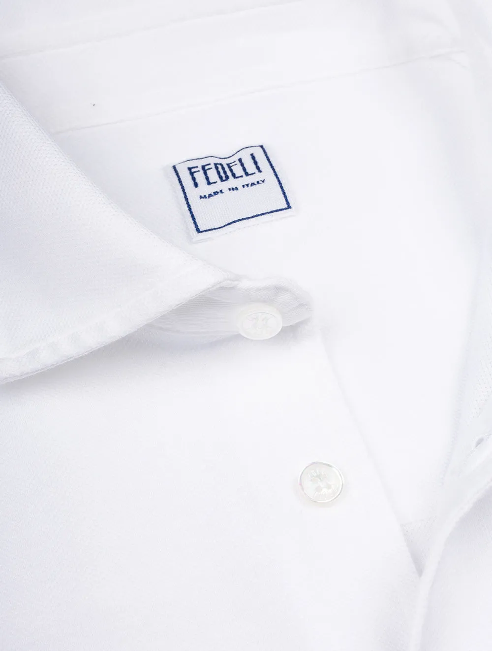 Piquet Giza Knitted Shirt White