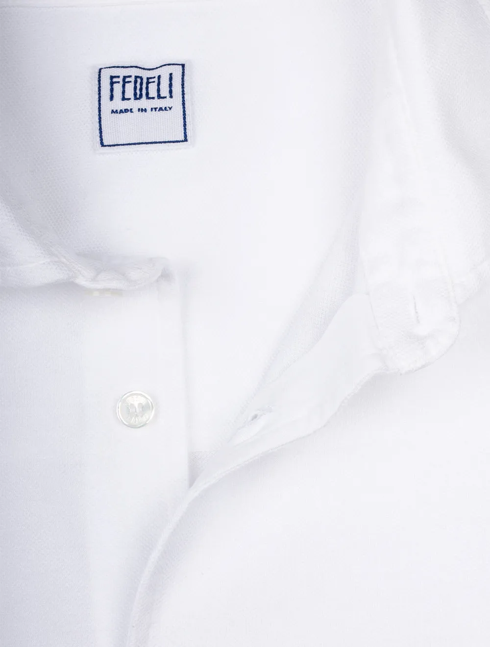 Piquet Giza Knitted Shirt White