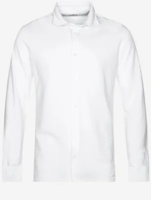 Piquet Giza Knitted Shirt White