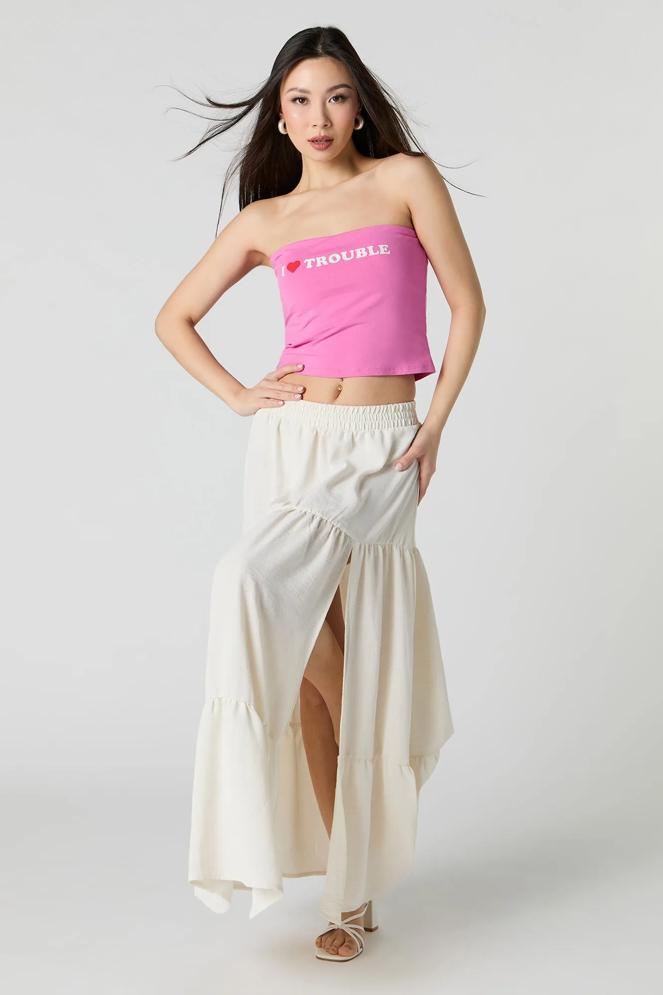 Puff Print Tube Top