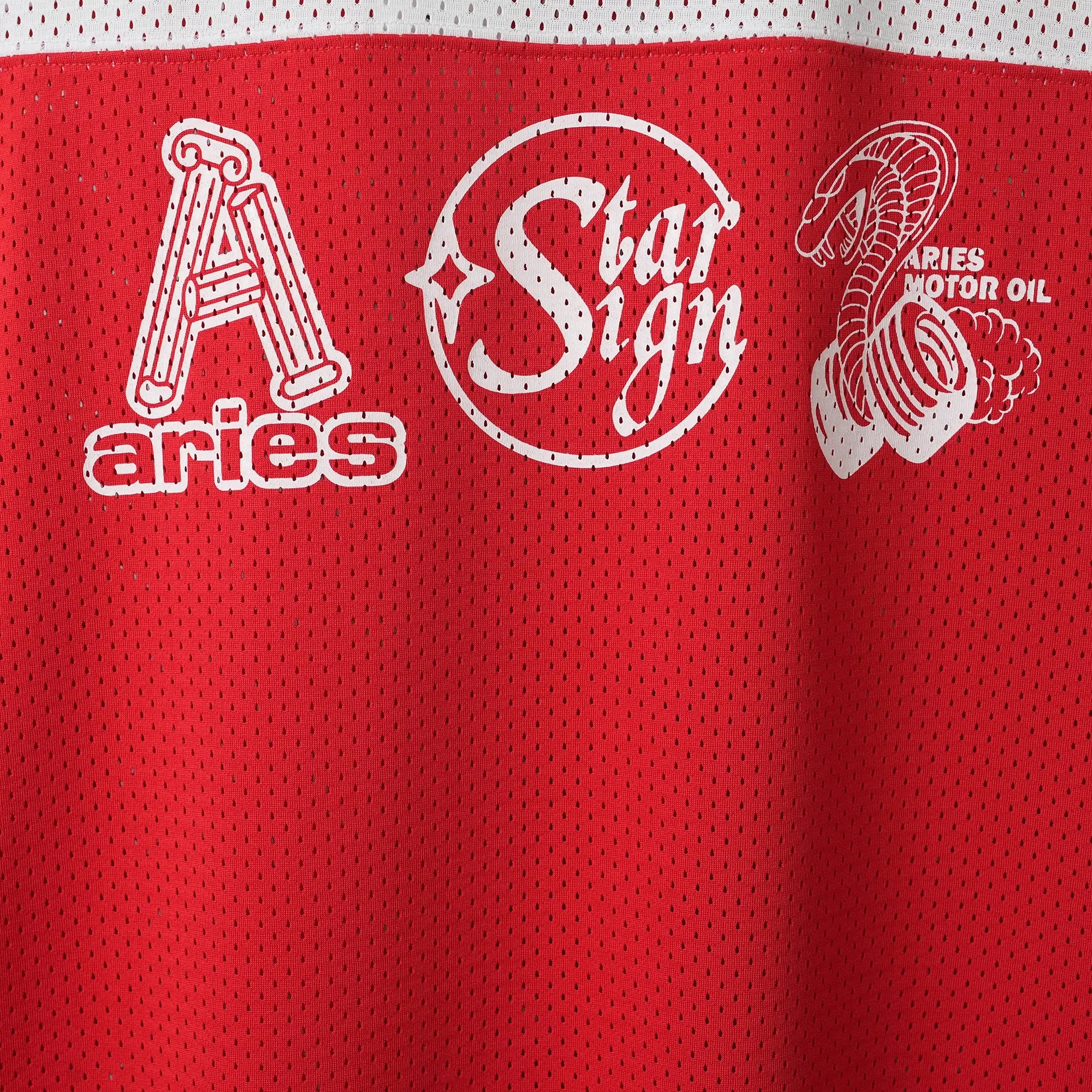 PUMA | x ARIES MESH LONGSLEEVE { WHITE/RED