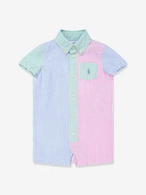 Ralph Lauren Baby Boys Striped Romper in Blue