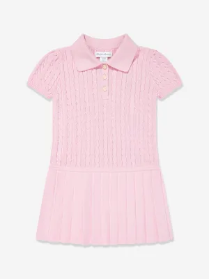 Ralph Lauren Baby Girls Mini Cable Knit Dress in Pink