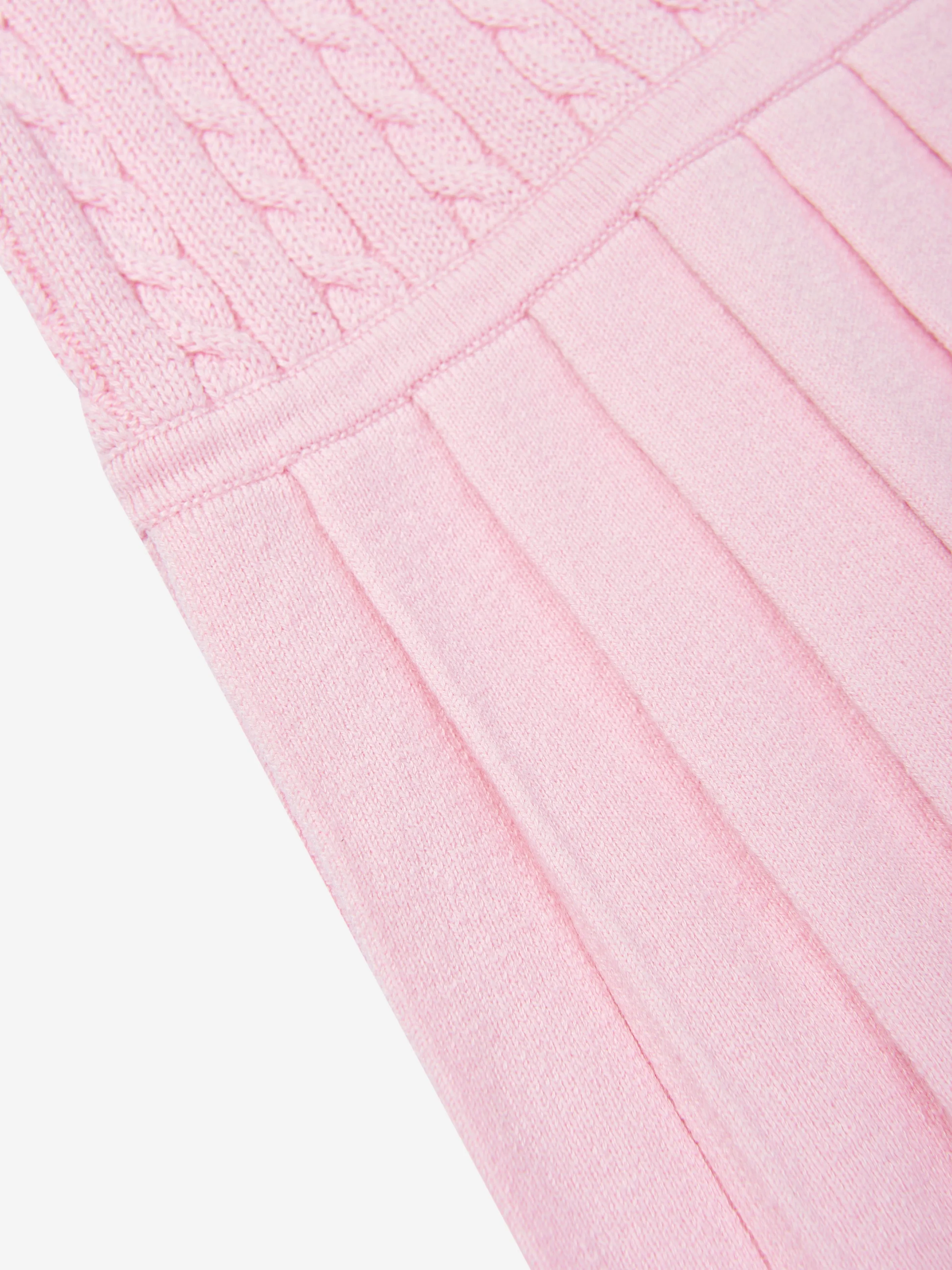 Ralph Lauren Baby Girls Mini Cable Knit Dress in Pink