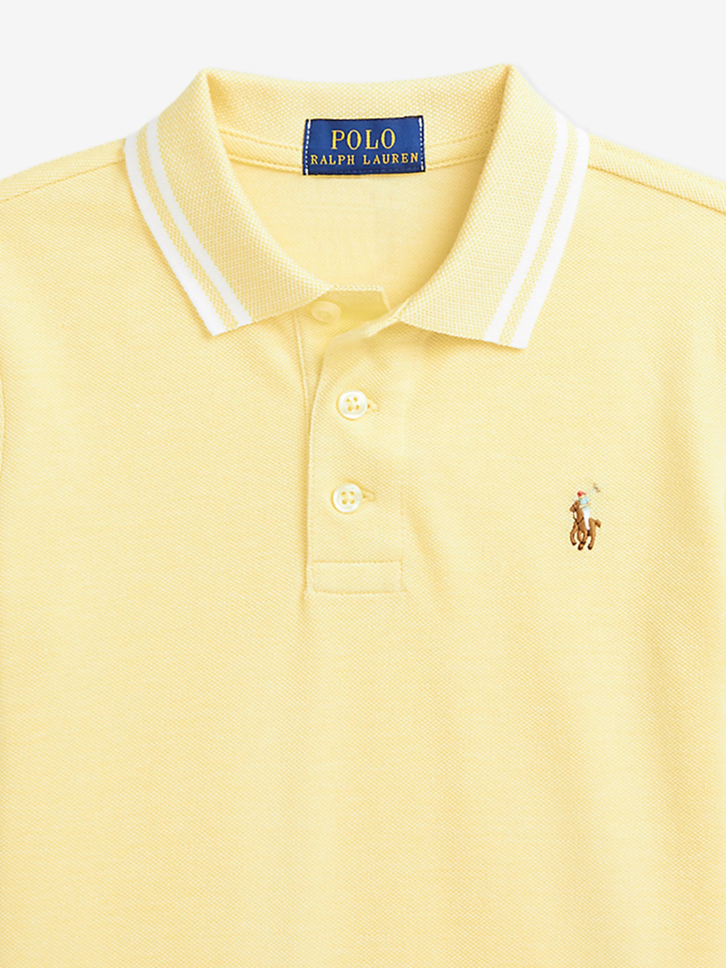 Ralph Lauren Boys Logo Polo Shirt in Yellow