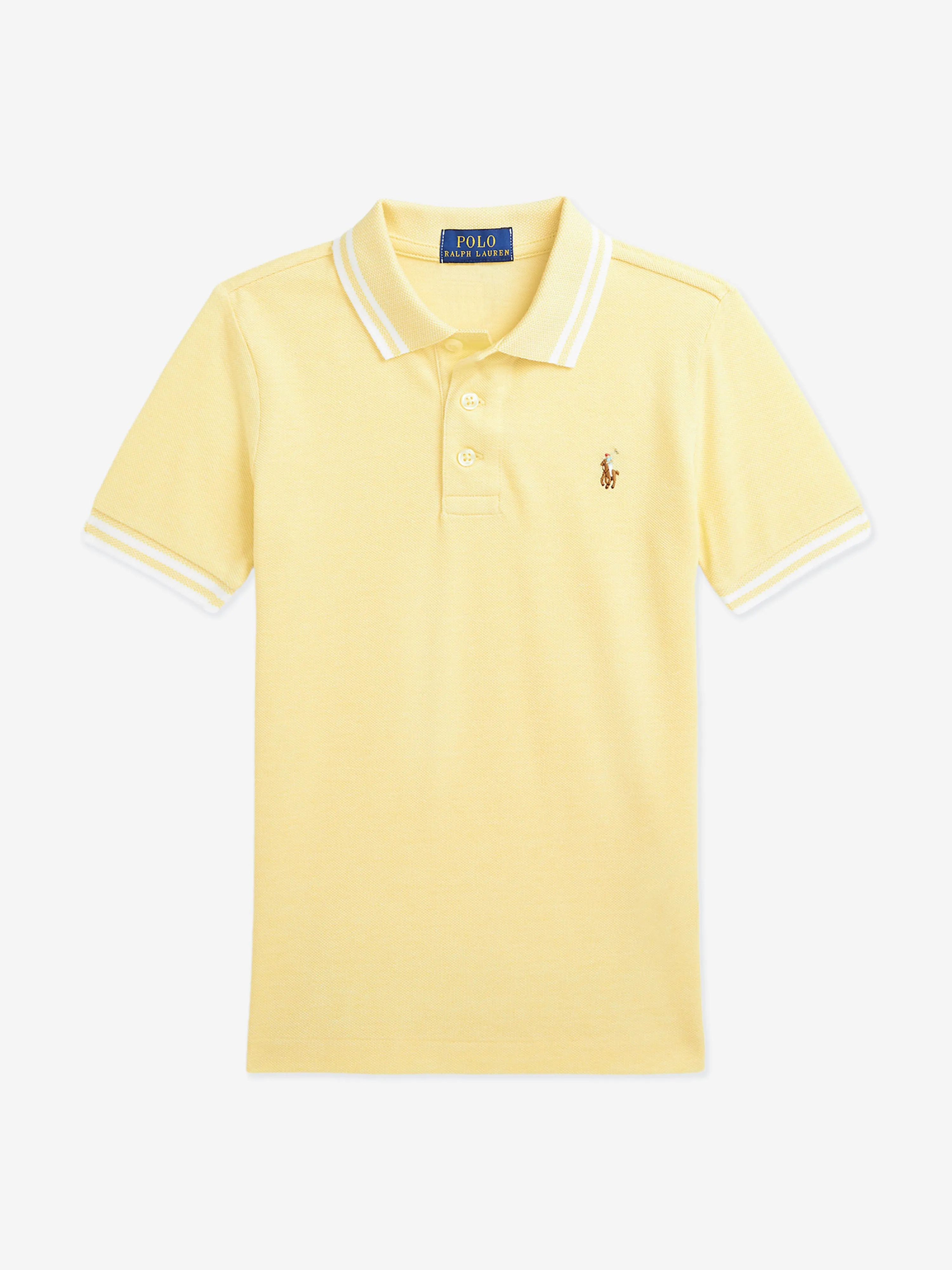 Ralph Lauren Boys Logo Polo Shirt in Yellow