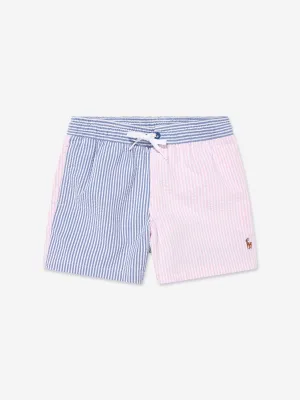 Ralph Lauren Boys Seersucker Swim Shorts in Multicolour