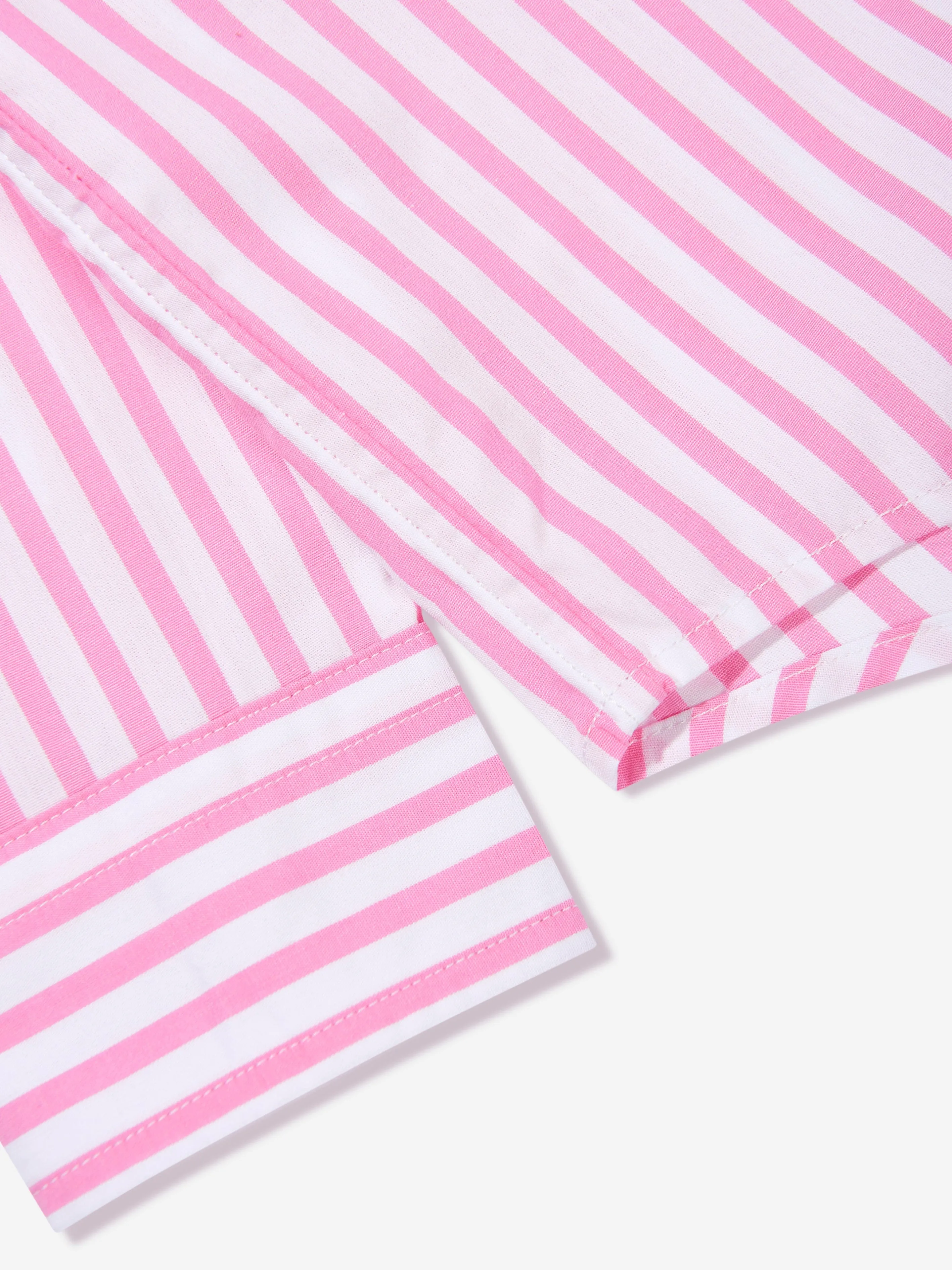 Ralph Lauren Boys Striped Logo Shirt in Pink