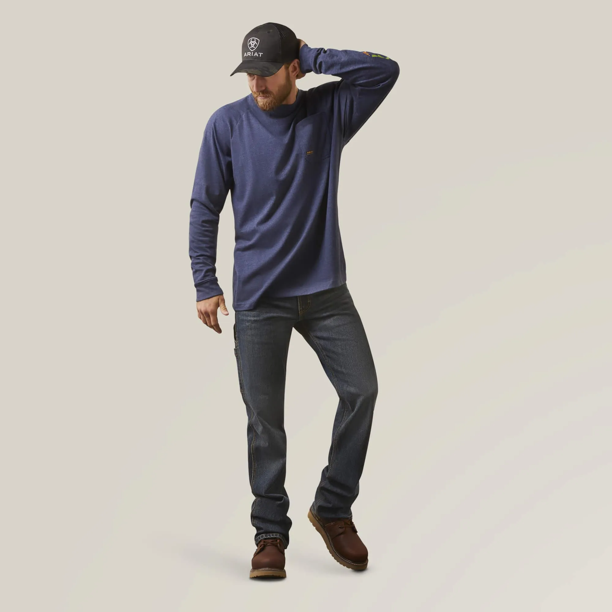 Rebar Cotton Strong Graphic - Navy Heather