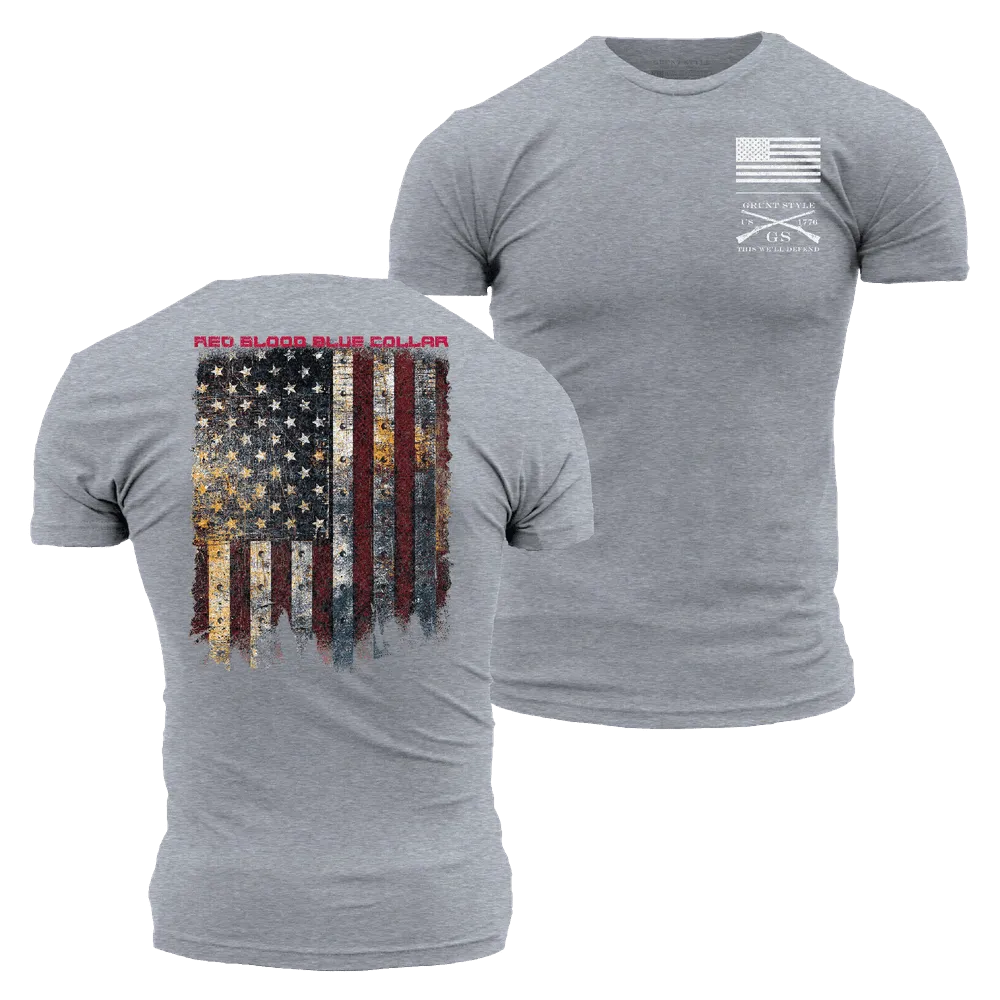 Red Blood Blue Collar® T-Shirt - Dark Heather Gray