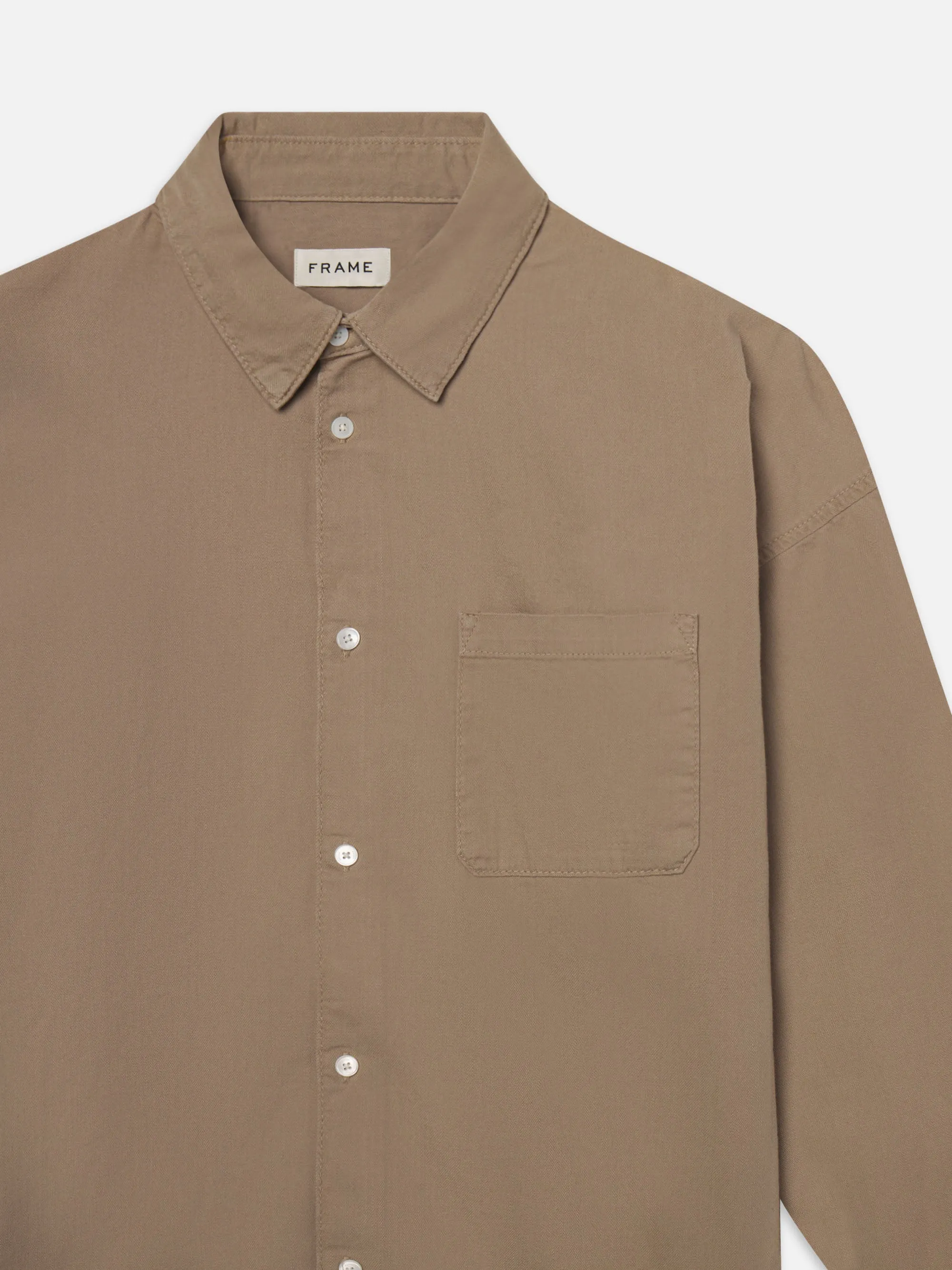 Relaxed Denim Shirt -- Dusty Sage