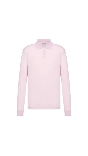 Relaxed-fit Long-sleeved Polo Shirt - Pink