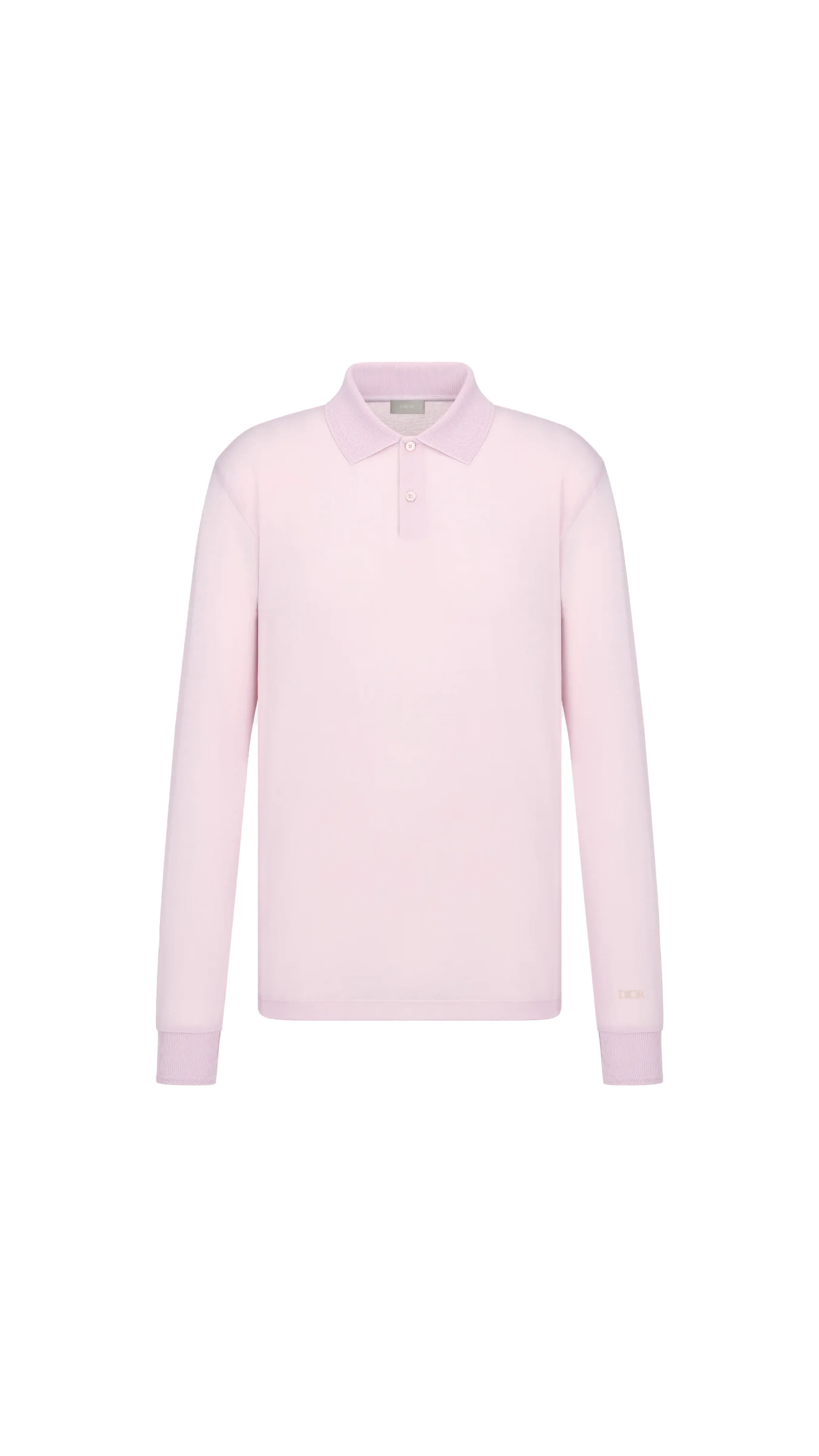 Relaxed-fit Long-sleeved Polo Shirt - Pink
