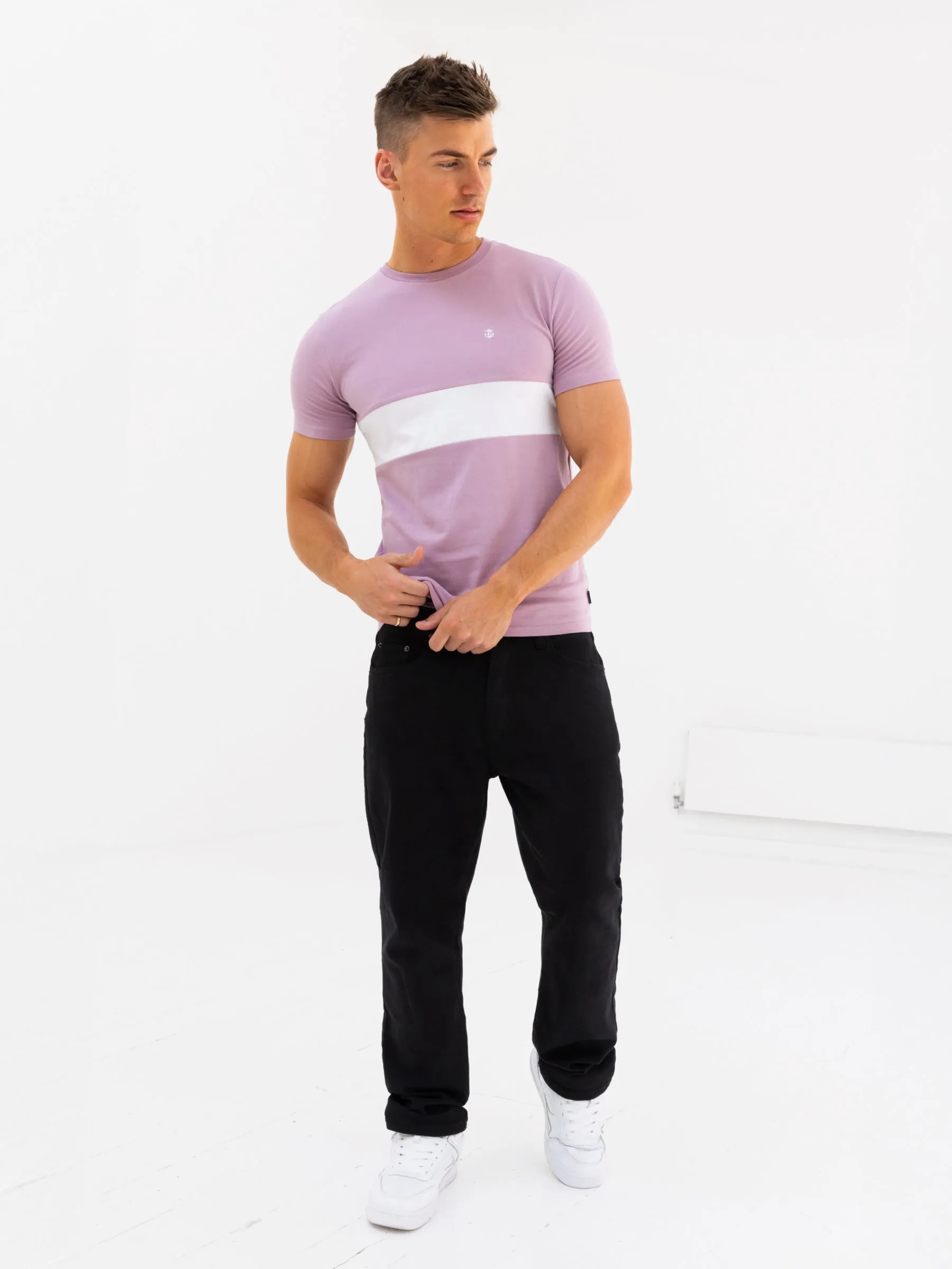 Rhode T-Shirt - Purple & White