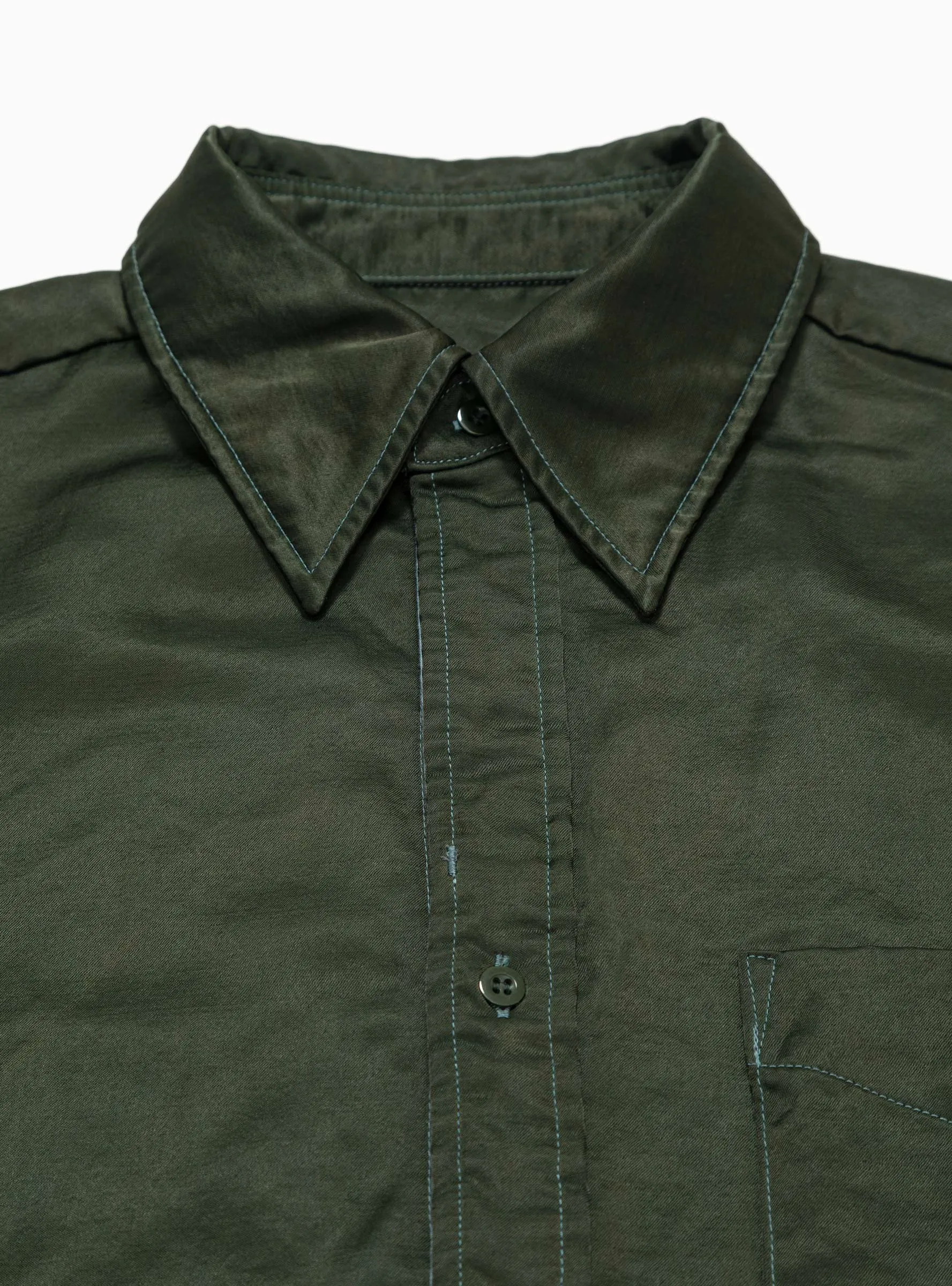 Satin Shirt Green