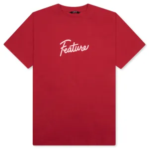 Script Tee - Savvy Red