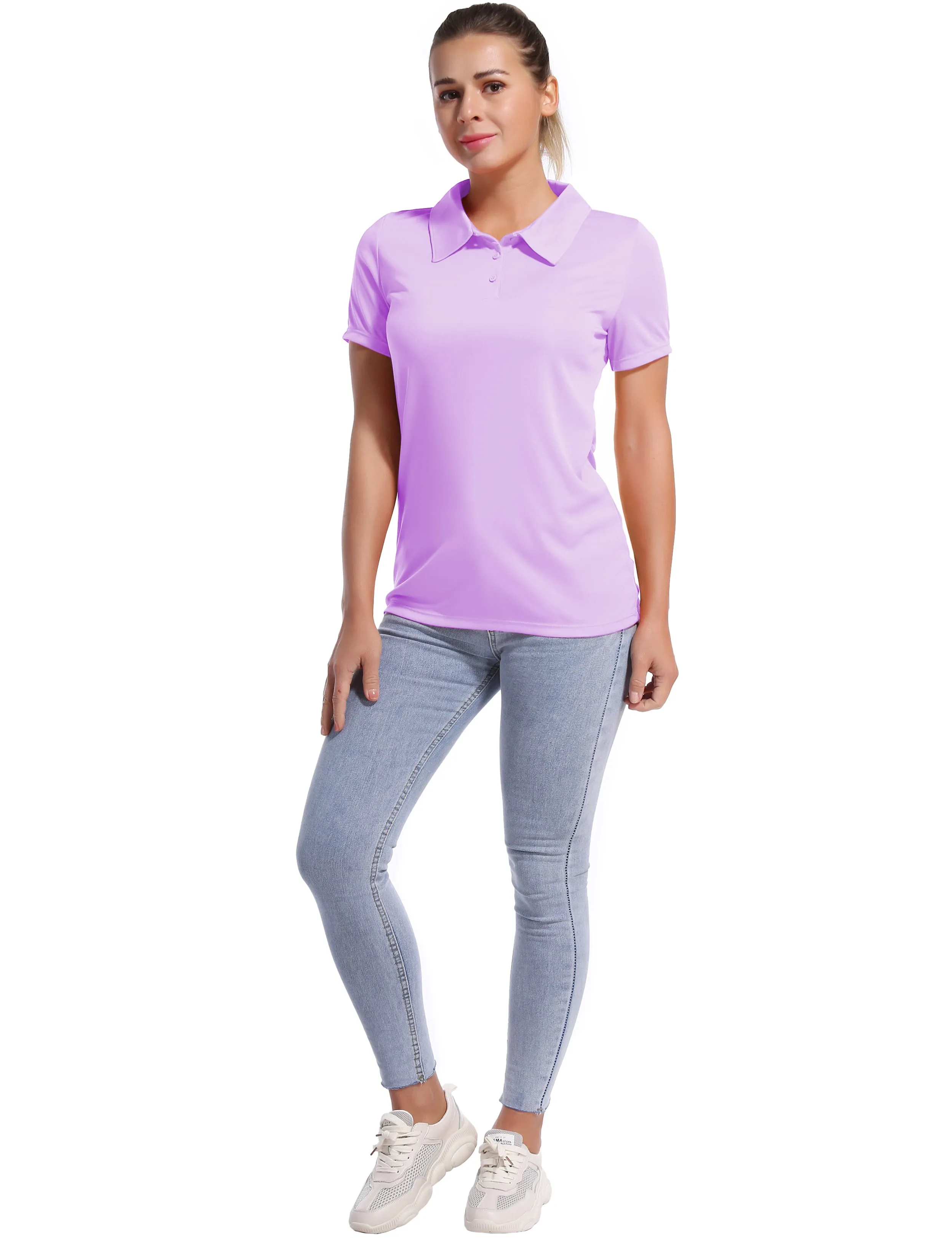 Short Sleeve Slim Fit Polo Shirt purple