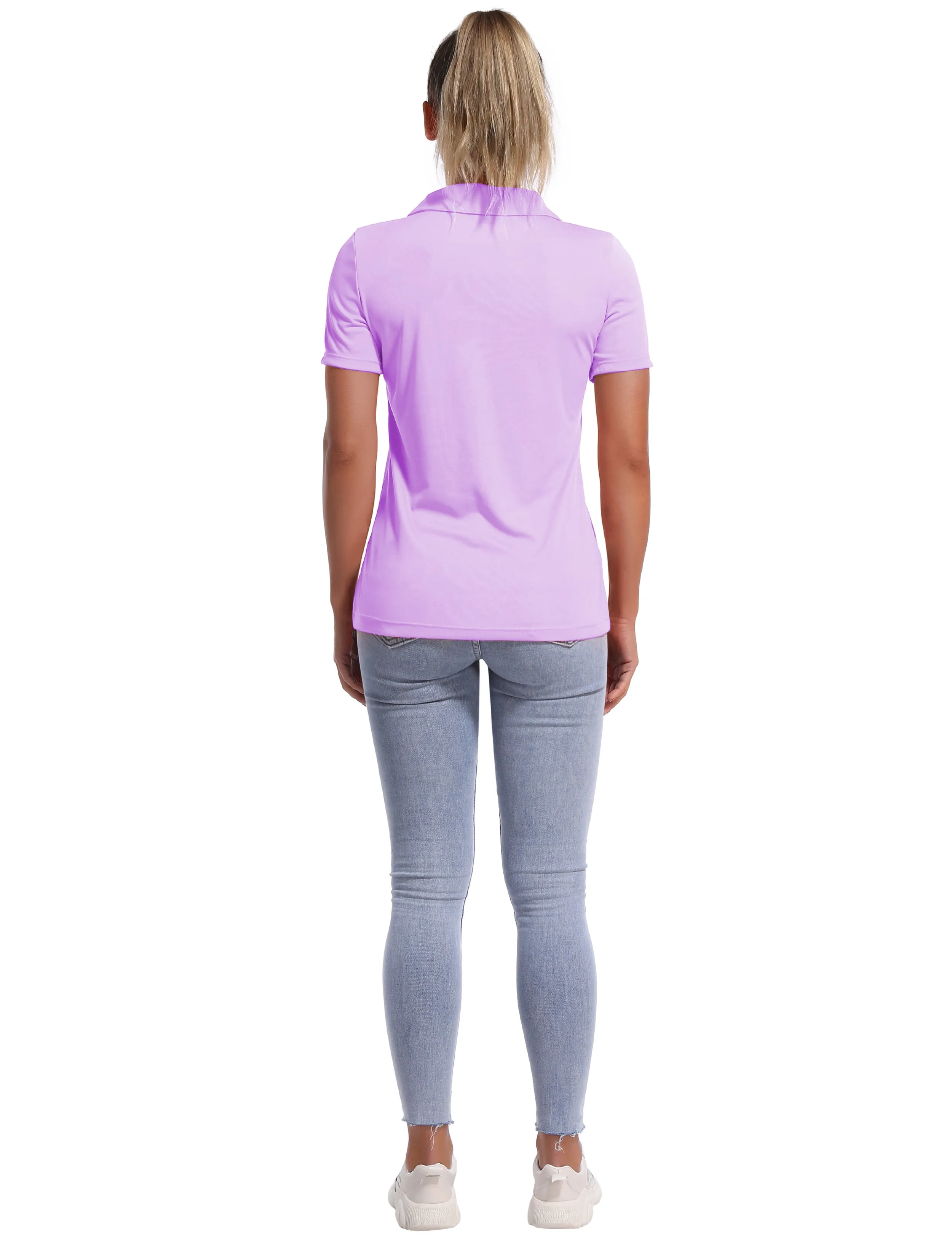 Short Sleeve Slim Fit Polo Shirt purple