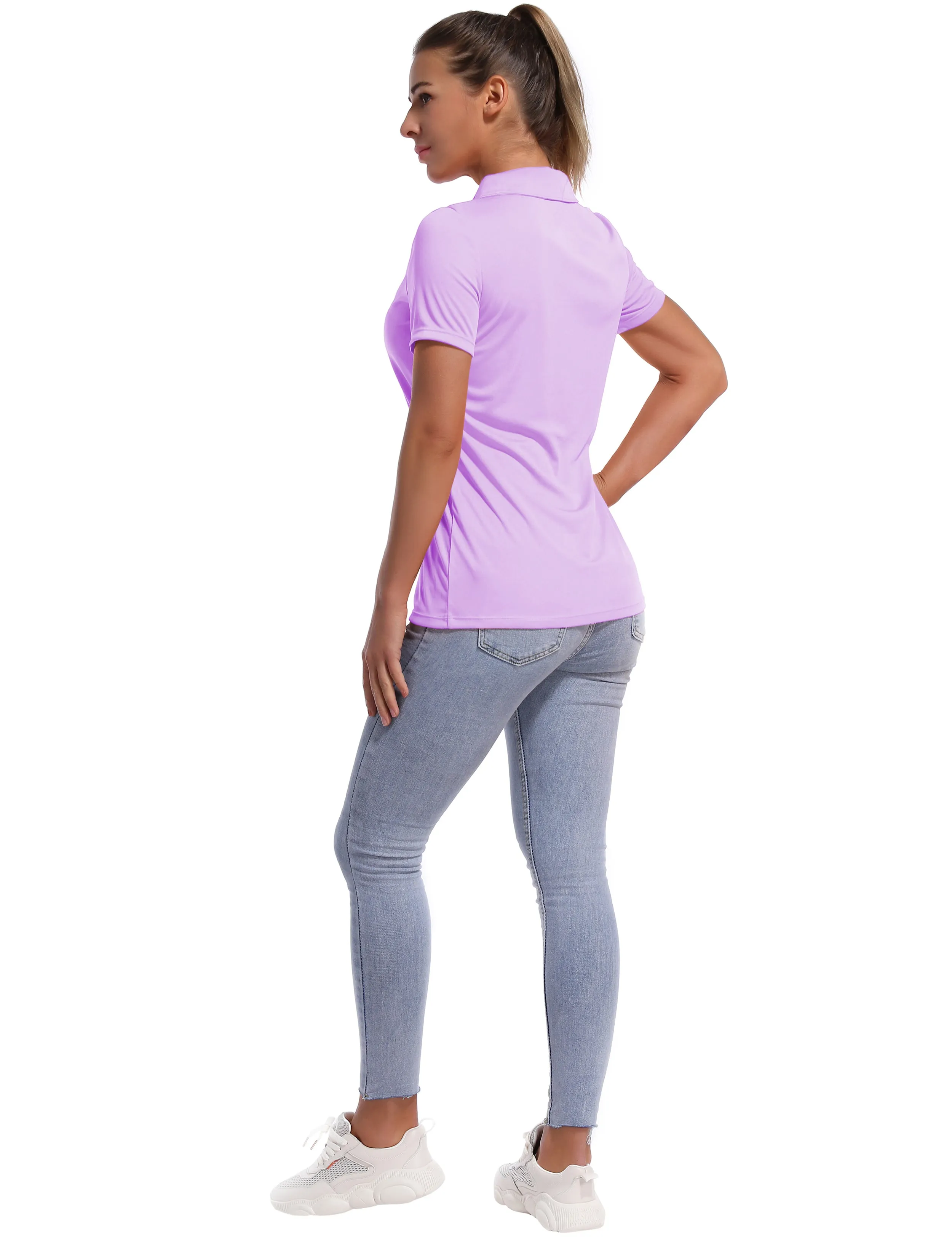 Short Sleeve Slim Fit Polo Shirt purple