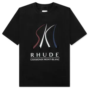 Ski Slope Tee - Vtg Black