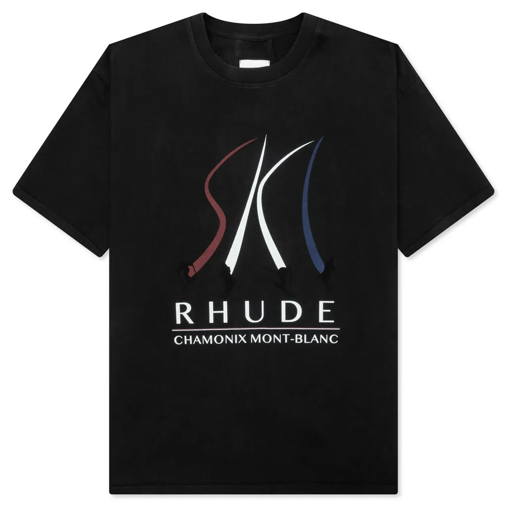 Ski Slope Tee - Vtg Black