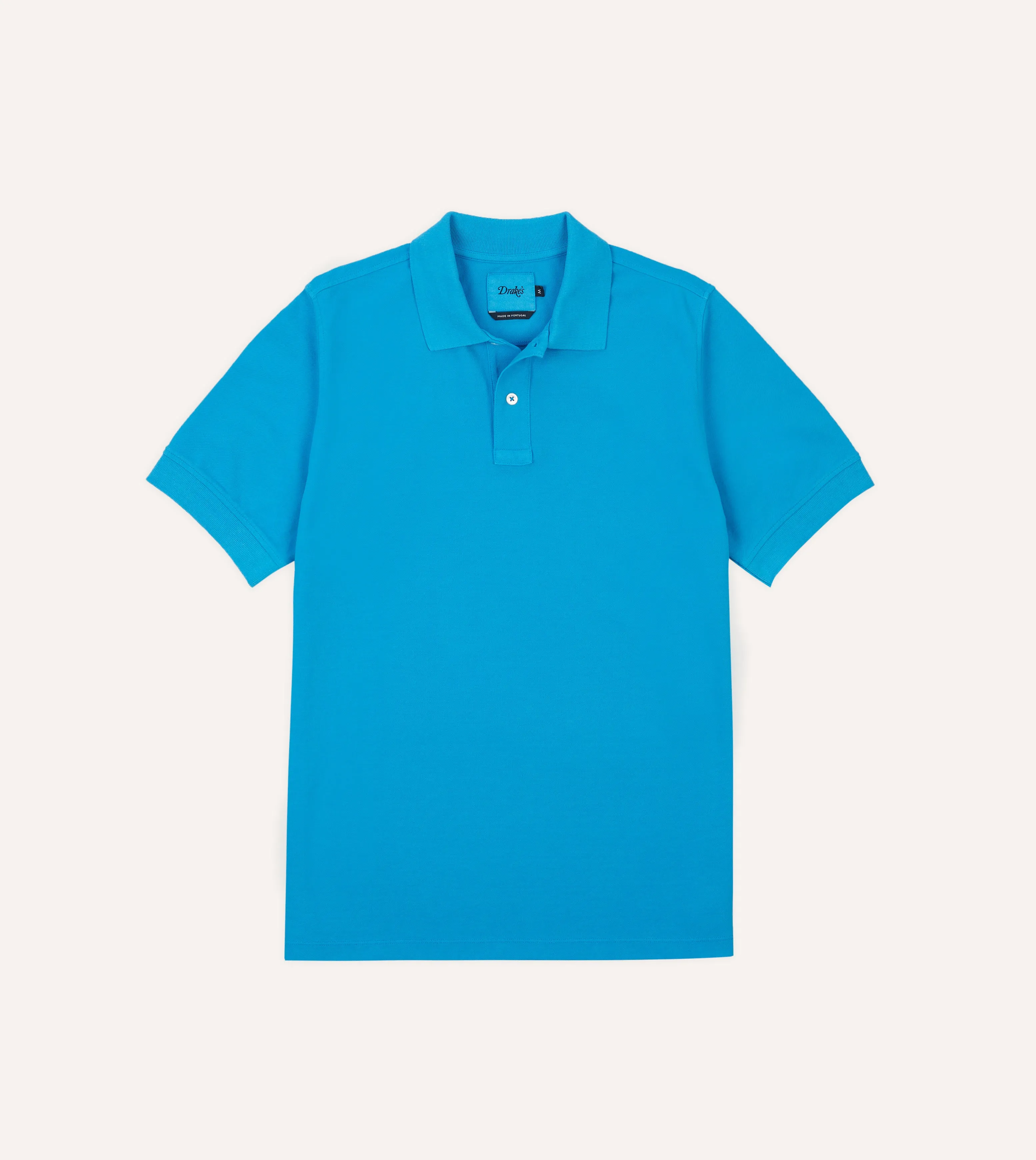 Sky Blue Piqué Cotton Polo Shirt