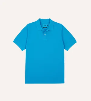 Sky Blue Piqué Cotton Polo Shirt
