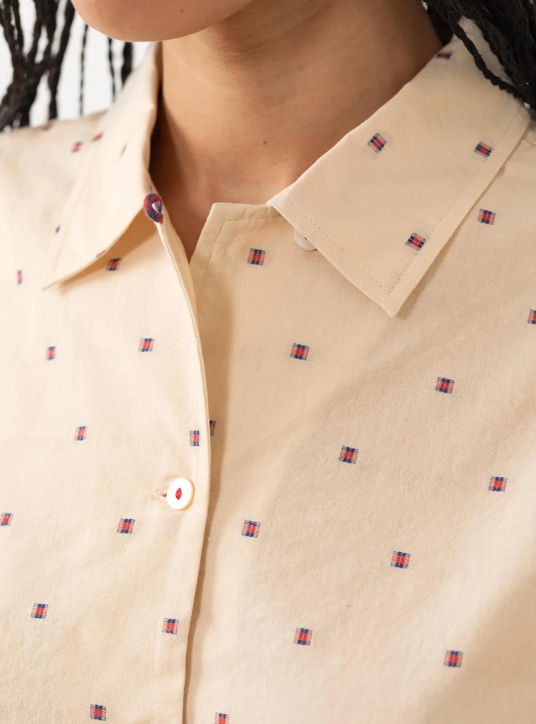 Stella Shirt Ecru Pattern