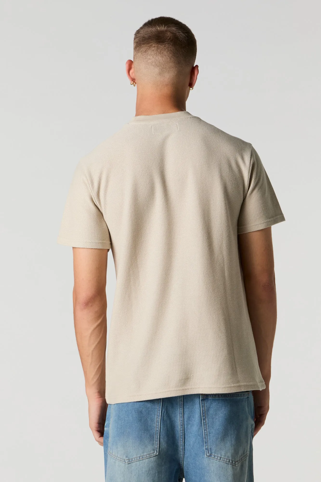 T-shirt ras du cou texturé