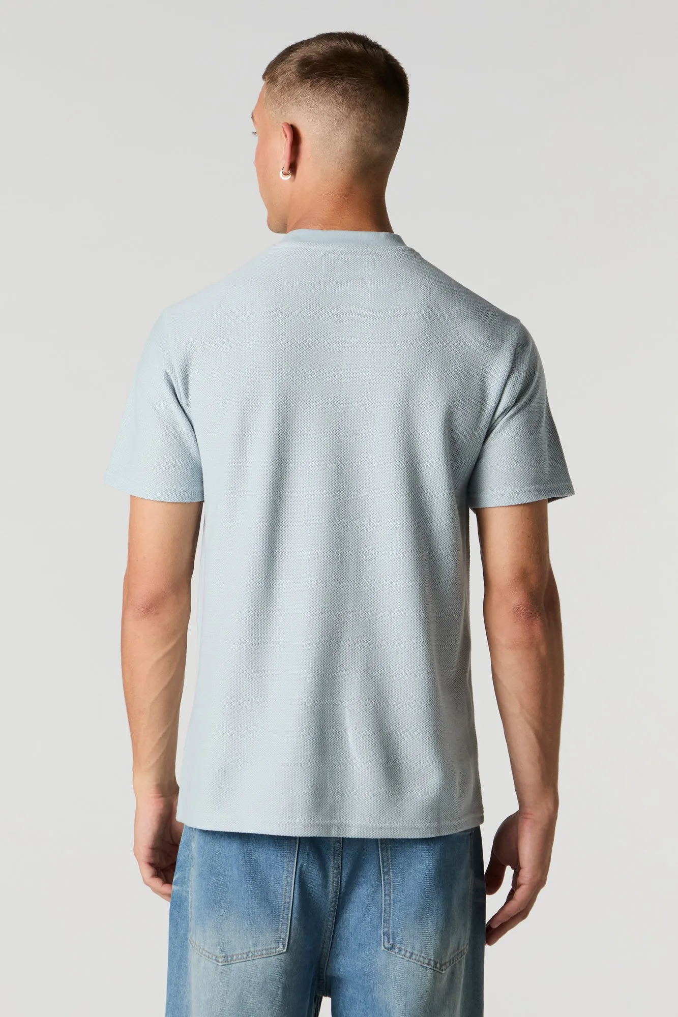 T-shirt ras du cou texturé