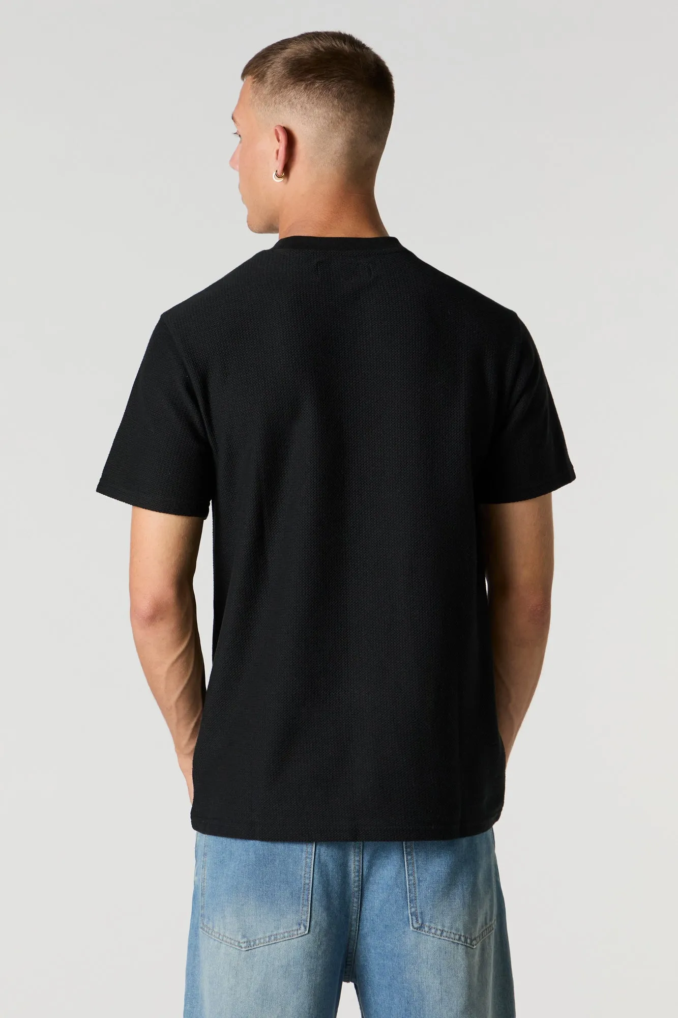 T-shirt ras du cou texturé