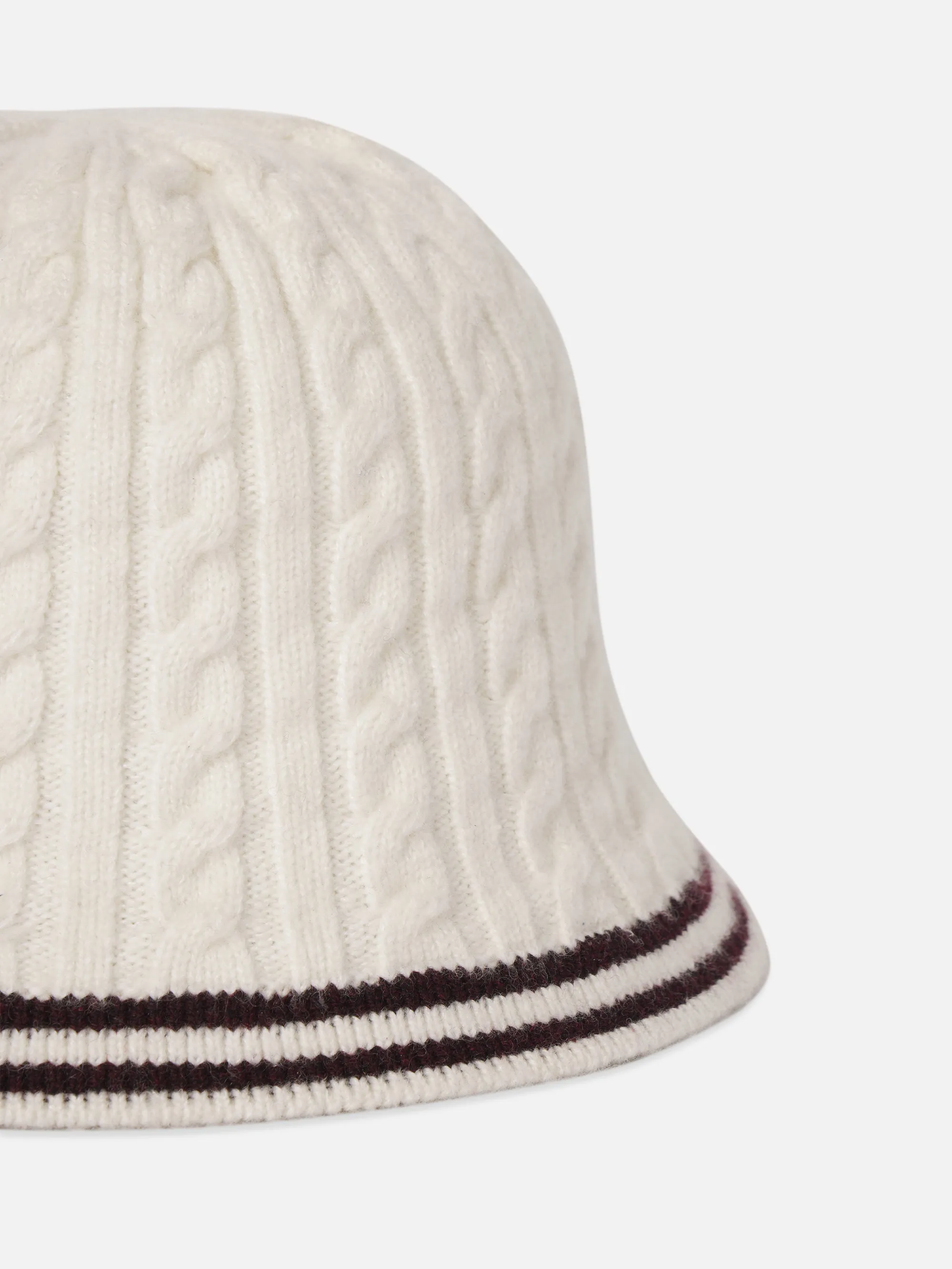 The Cable Bucket Hat -- Burgundy Multi