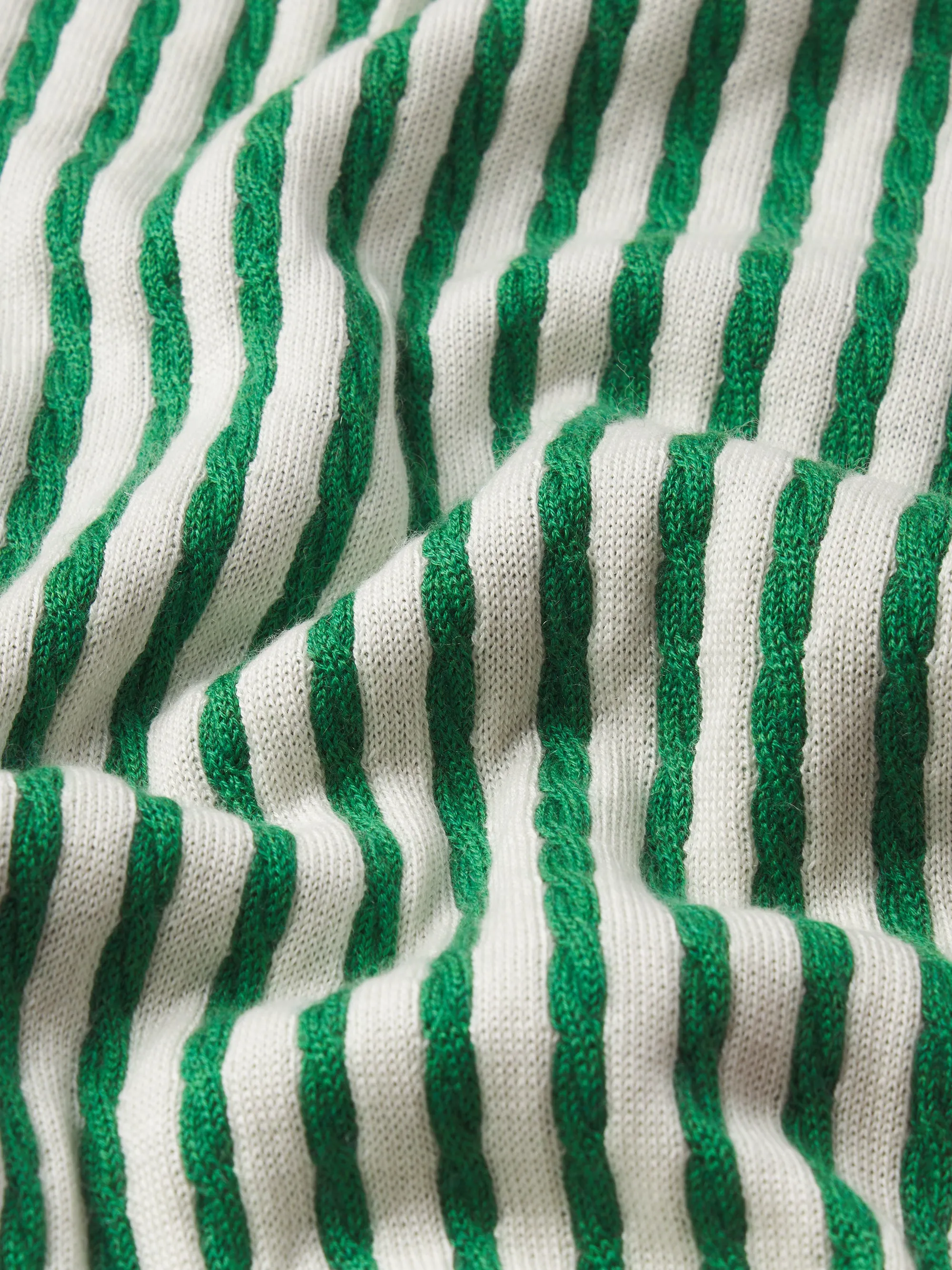 The Cable Polo Dress -- Kelly Green Multi
