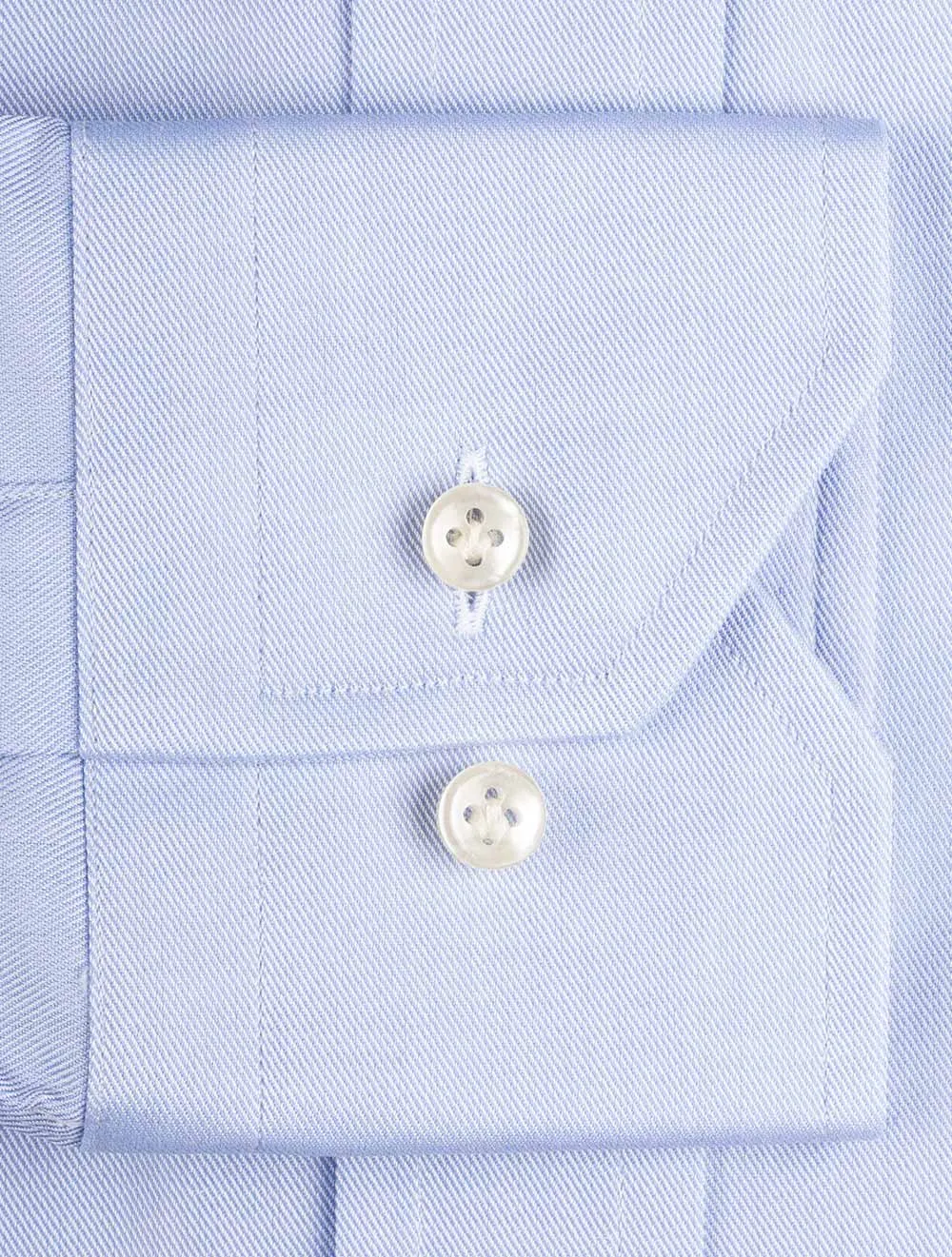 Twill Super Slim Single Cuff Shirt - Blue