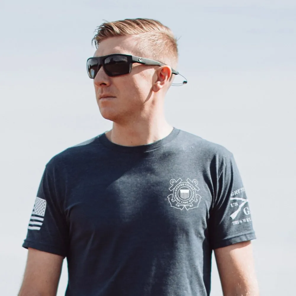 USCG - Guardians Of The Waves T-Shirt - Midnight Navy