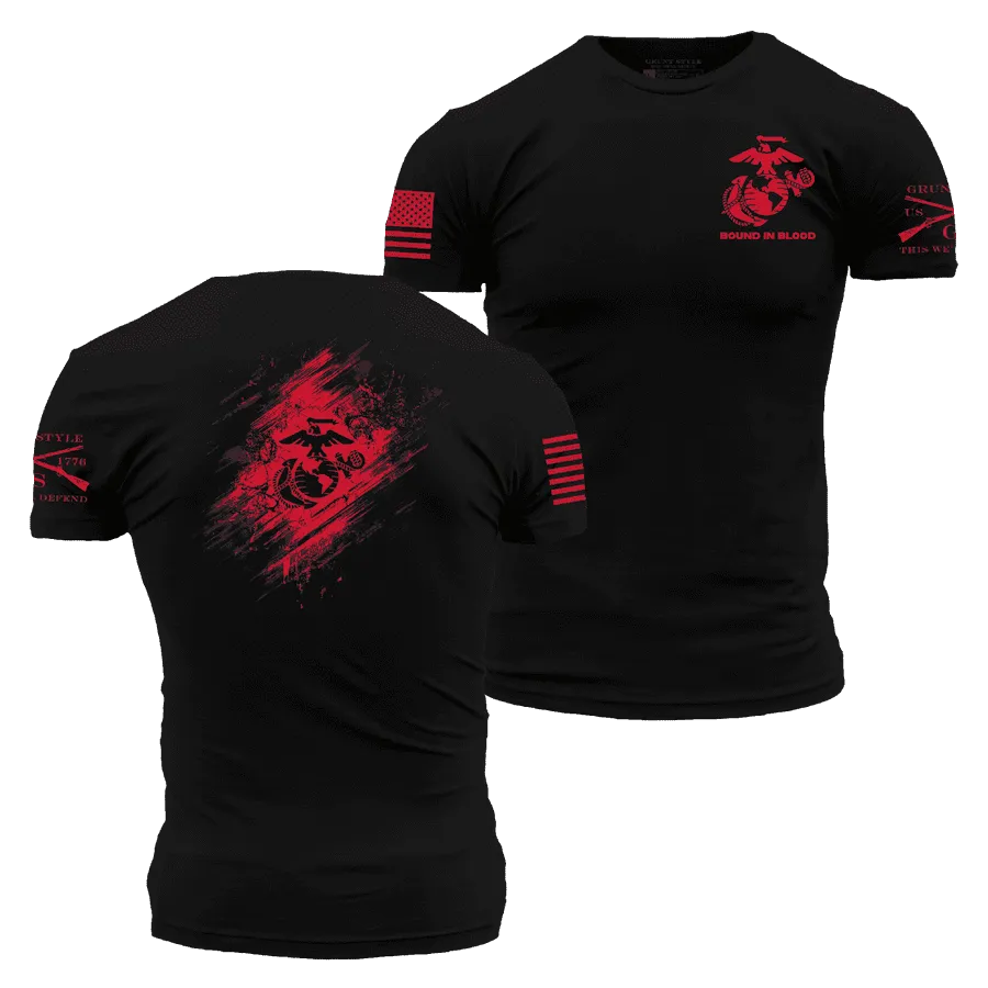 USMC - Bound In Blood T-Shirt - Black