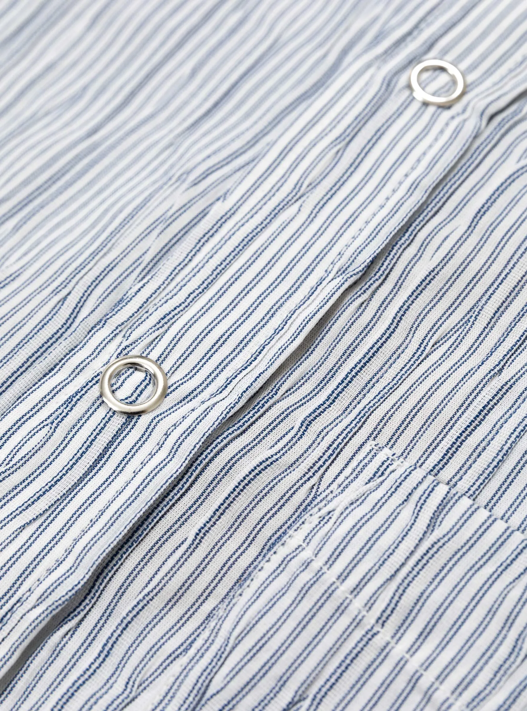 Wavy Striped Shirt Blue