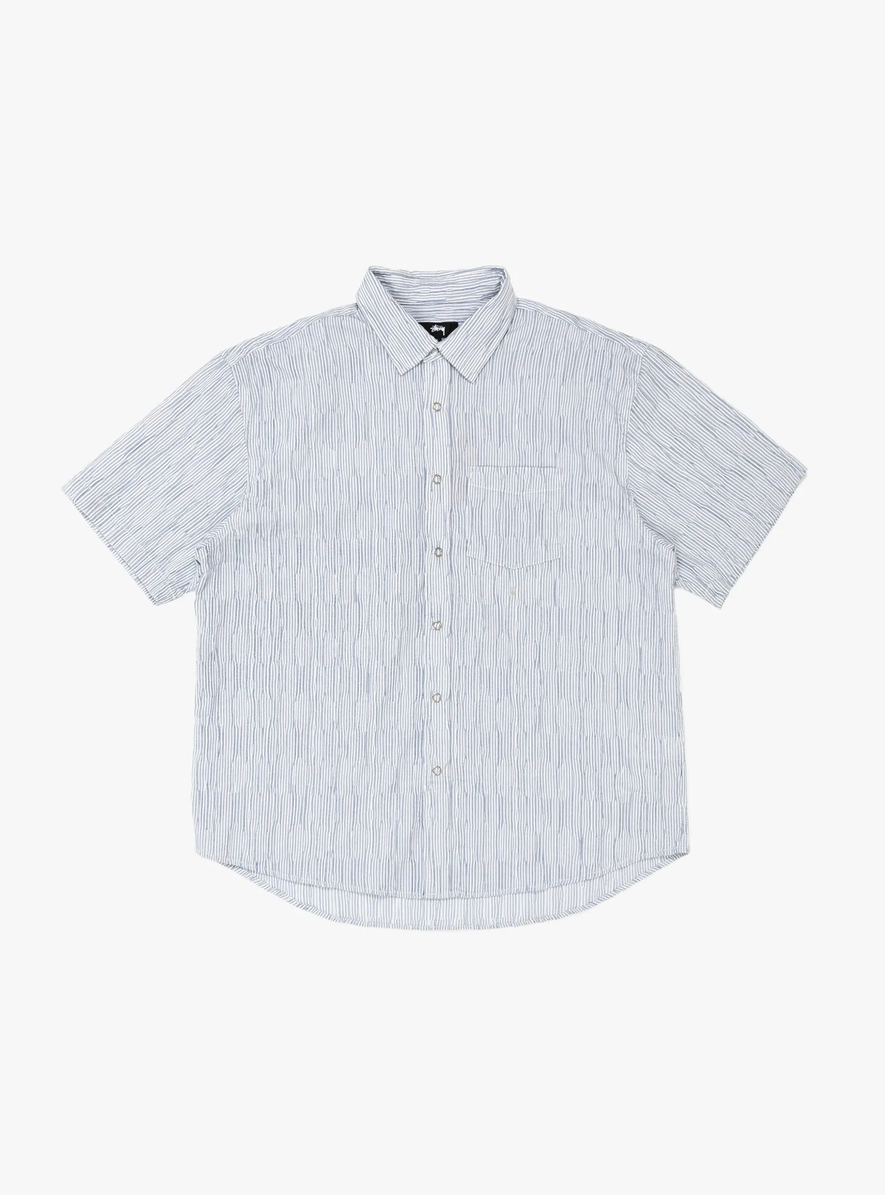 Wavy Striped Shirt Blue