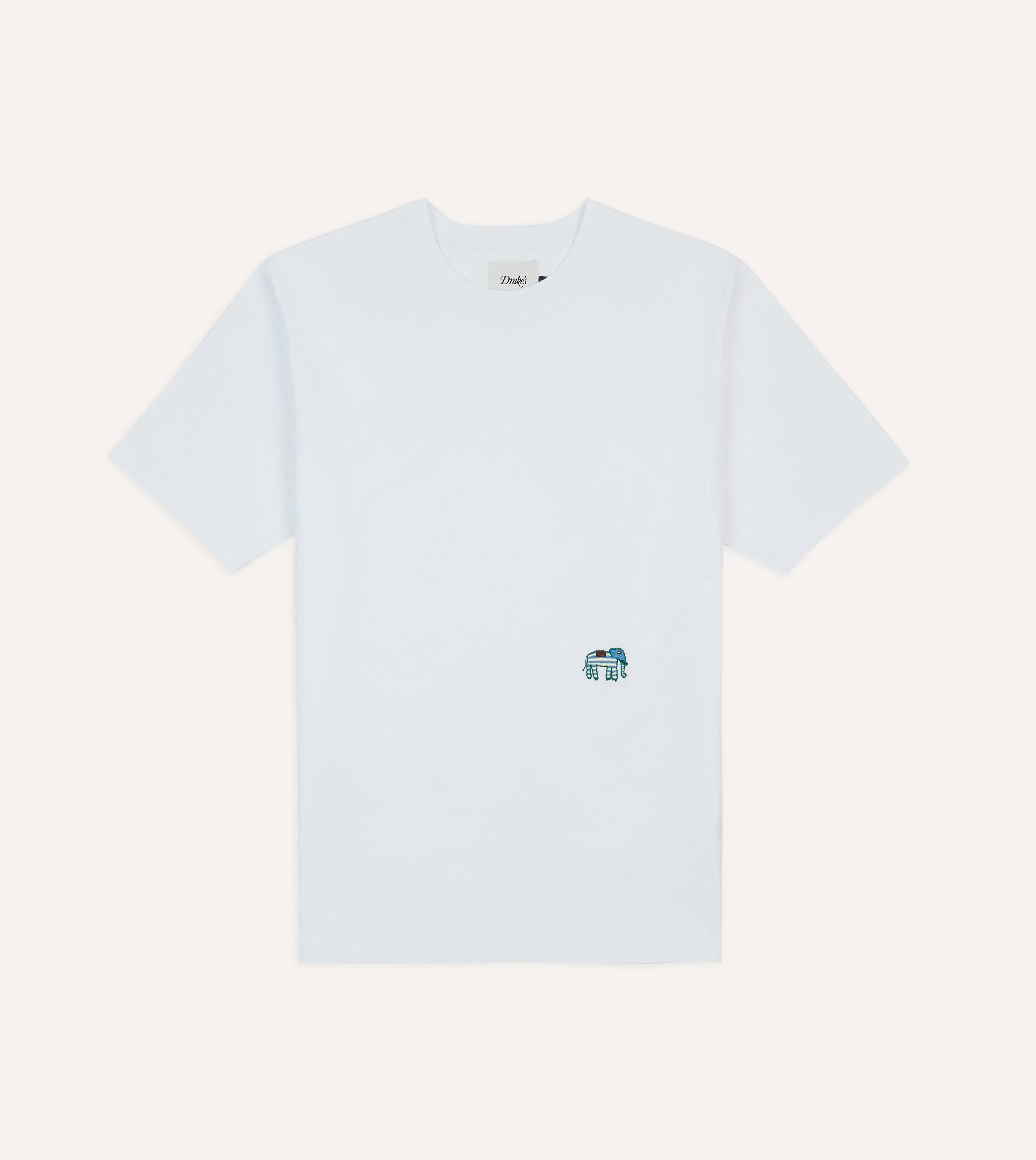 White Elephant Embroidered Crew Neck Hiking T-Shirt