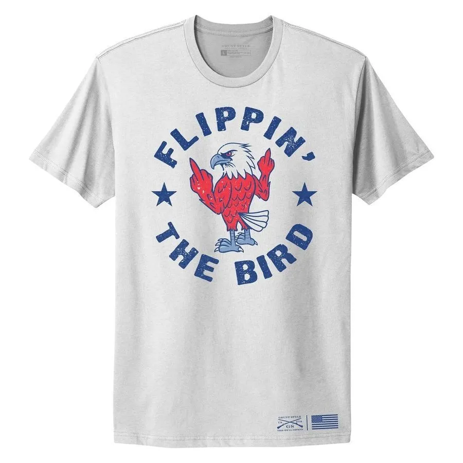 Women's Flippin' The Bird Boyfriend Fit T-Shirt - White
