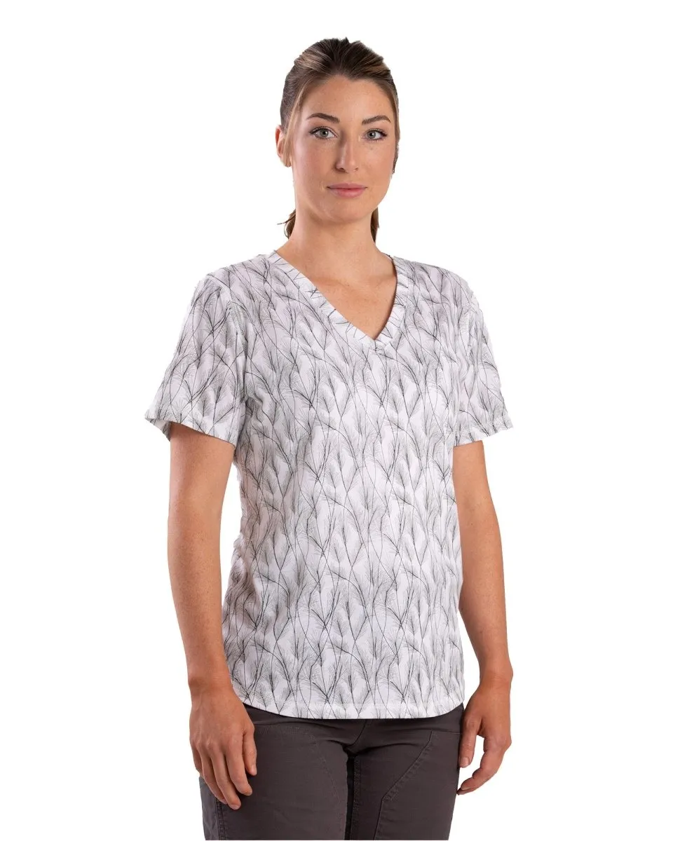 Women's Performance V-Neck Short Sleeve T-Shirt (Prints)