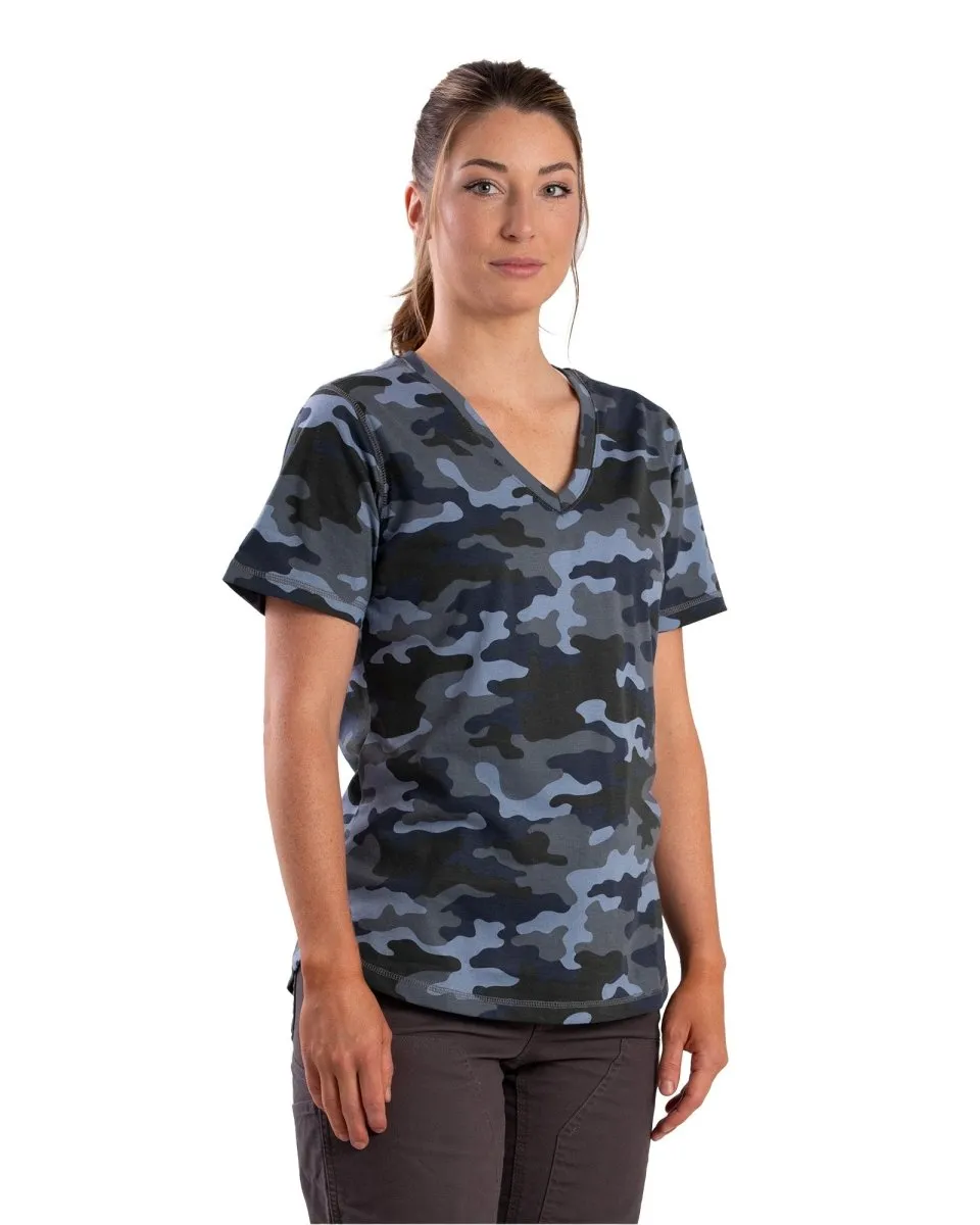 Women's Performance V-Neck Short Sleeve T-Shirt (Prints)