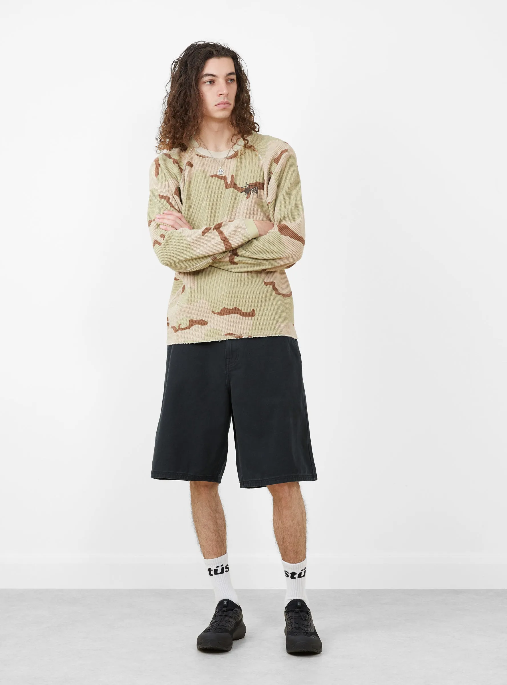 Work Short Washed Canvas Black