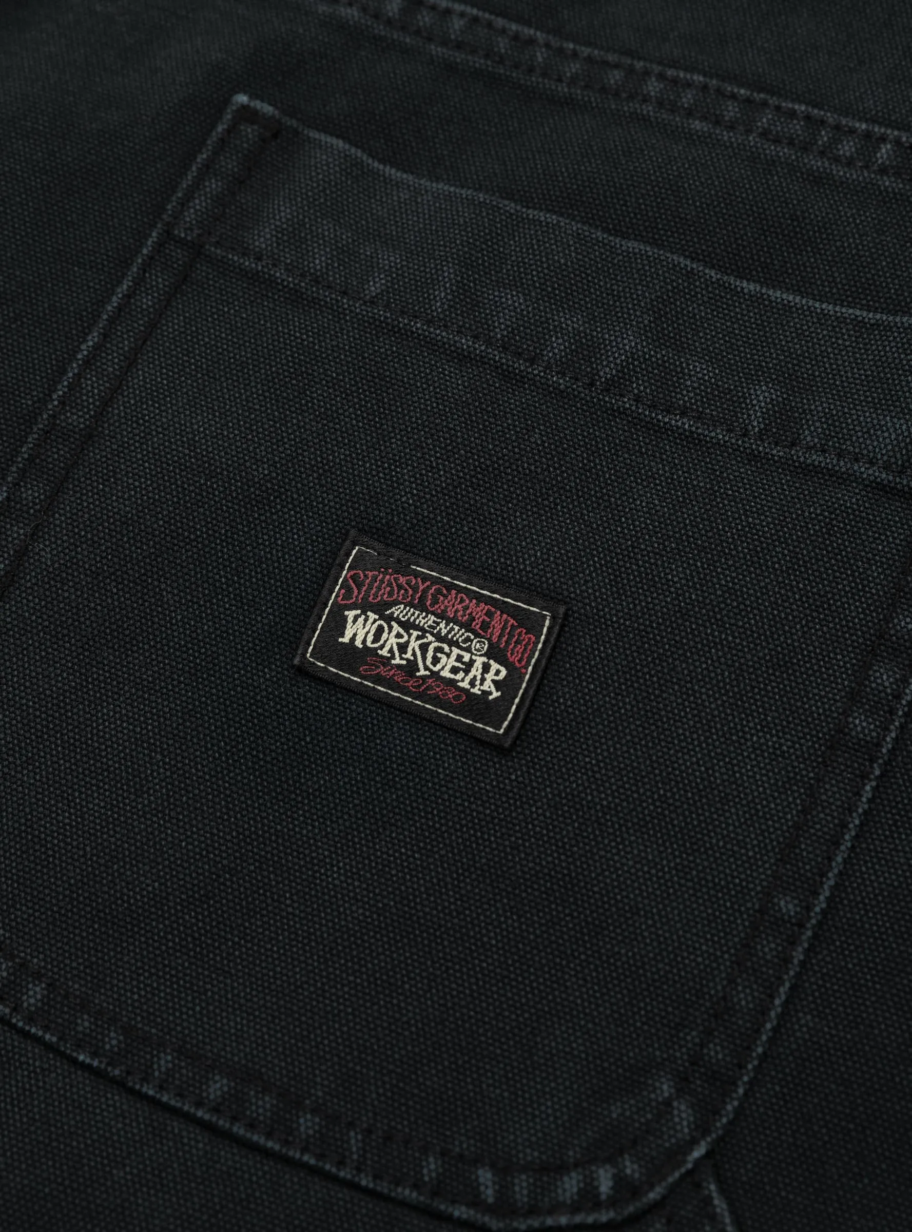 Work Short Washed Canvas Black